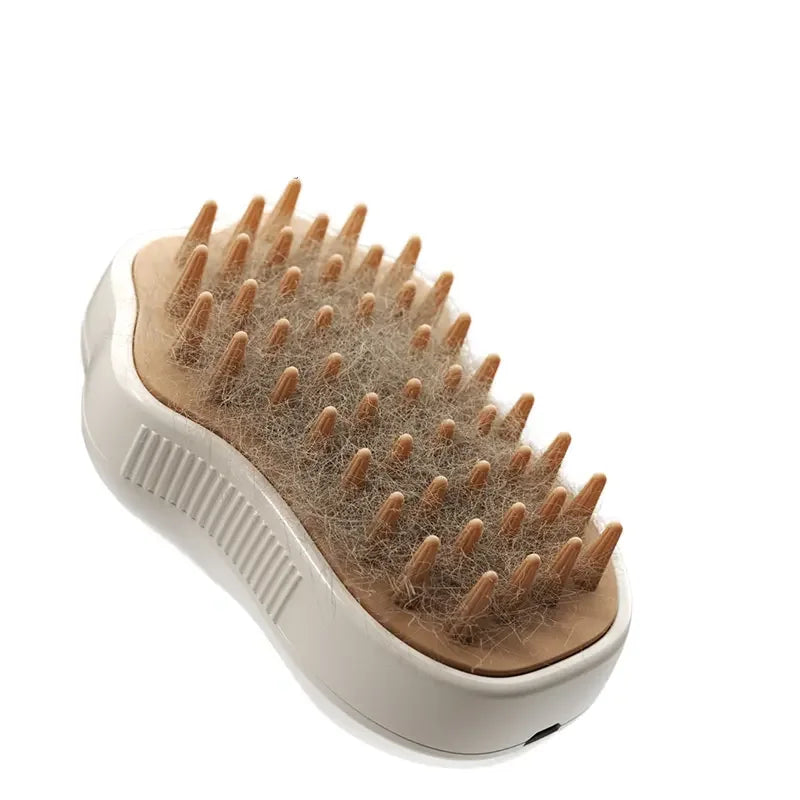 Multifunctional Rotating Cat Grooming Steamer Brush Pet Hair Removal Spray Massage Comb 3 In1 Self Cleaning Steam Cat Brush